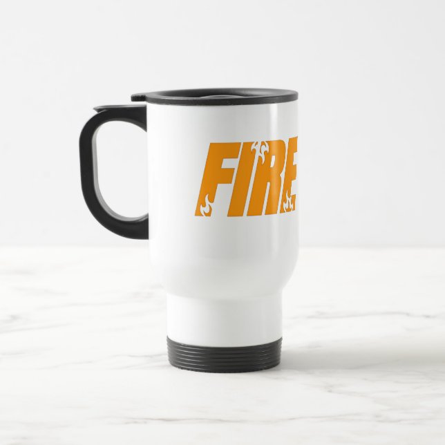 Fet Orange ELD typografi Rostfritt Stål  Resemugg (Vänster)