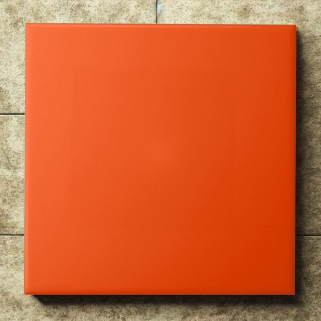 Fet Orange Red Påstående-dekorfärg Kakelplatta (Skapare uppladdad)