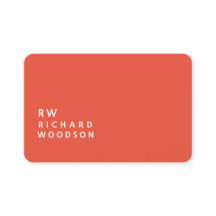 Fet Orange röd med EntrepreneurName Initialer