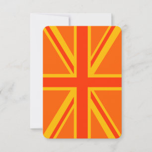 Fet Orange Union Jack British Flagga Swag