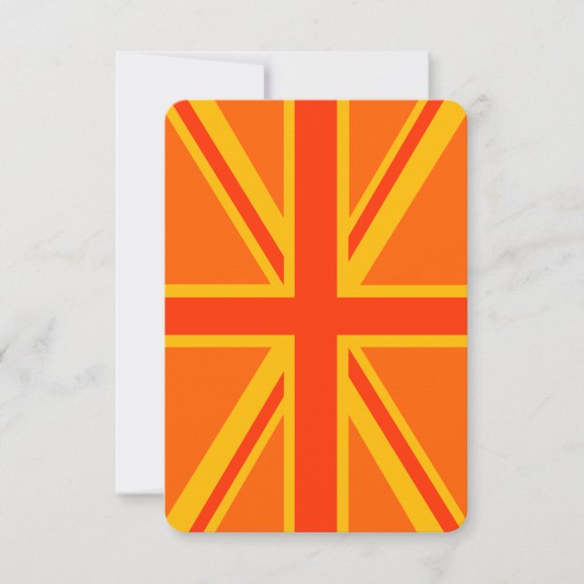 Fet Orange Union Jack British Flagga Swag (Framsida)