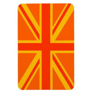Fet Orange Union Jack British Flagga Swag Magnet