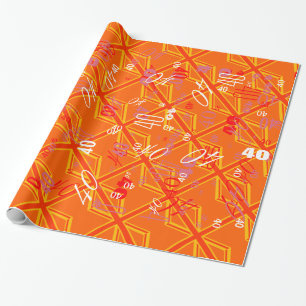 Fet Orange Union Jack British Flagga Swag Presentpapper