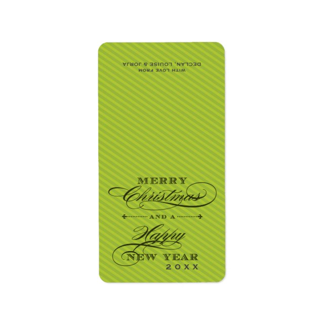 (FET ÖVER) CHRISTMAS-MÄRKEN: lapel 2P Adressetikett (Framsidan)