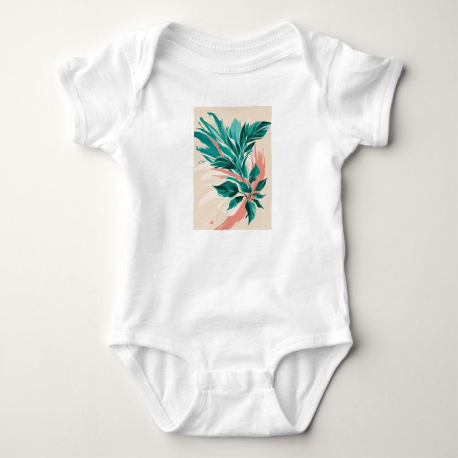 Fet, överdimensionerad utskrift av blommigt t shirt (Framsida)
