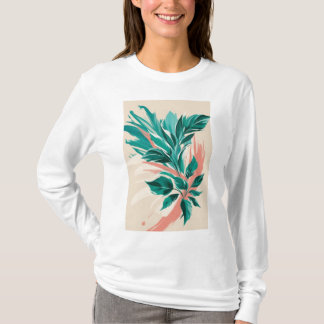 Fet, överdimensionerad utskrift av blommigt t shirt