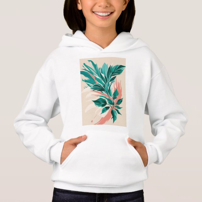Fet, överdimensionerad utskrift av blommigt t shirt (Framsida)