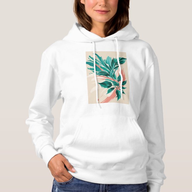 Fet, överdimensionerad utskrift av blommigt t shirt (Framsida)