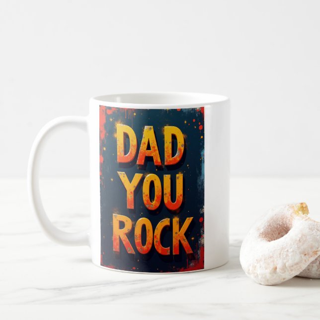 Fet Pappa - Den moderna designen Sten Fars dag Kaffemugg (Med munk)