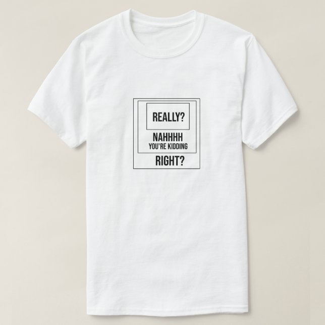 Fet Påstående-text och minimal BnW-abstrakt T Shirt (Design framsida)