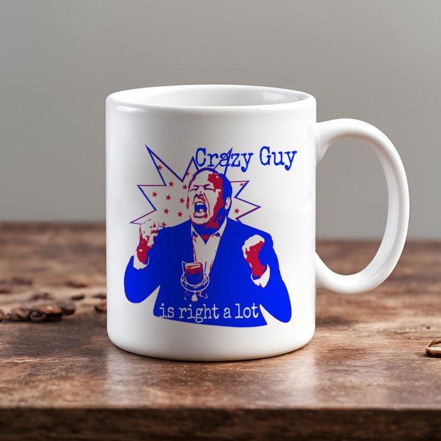 Fet Patriot Crazy Conspiracy Meme Freedom Loving Kaffemugg (Crazy conspiracy guy meme conservative political humor patriotic freedom loving coffee mug)