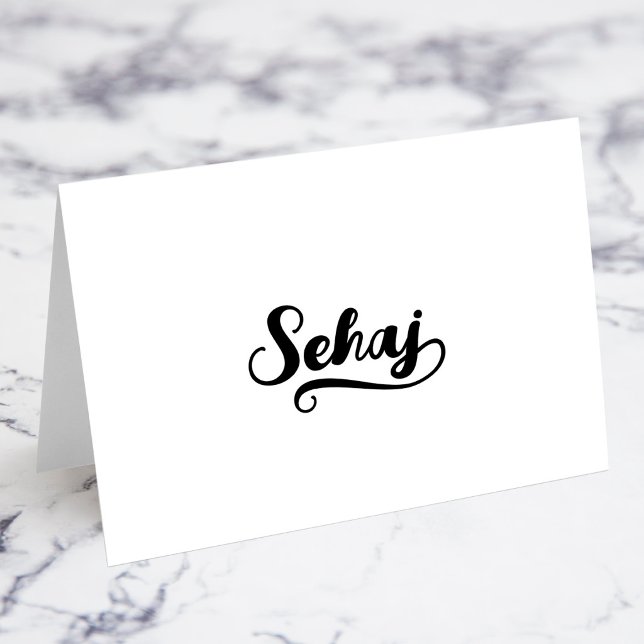 Fet penselskrift J Swash Namnkort Bordsnummer (Bold Brush Script J Swash Name Place Cards)