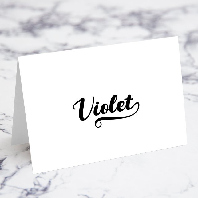 Fet penselskrift T Swash Namnkort Bordsnummer (Bold Brush Script T Swash Name Place Cards)