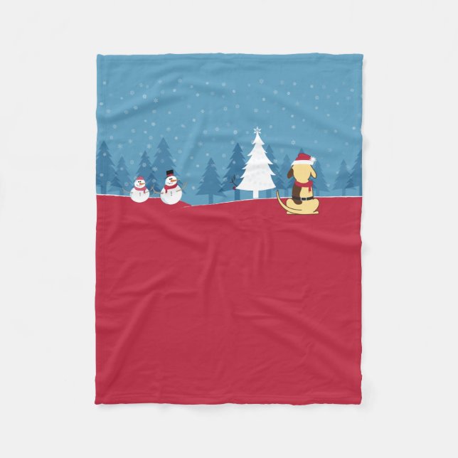 Fet plats för hundjulfilt fleecefilt (Framsidan)