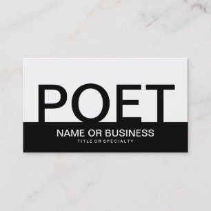Fet POET (anpassadet färg) Visitkort