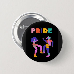 Fet PRIDE Dansar Figurer färgad skjorta Knapp