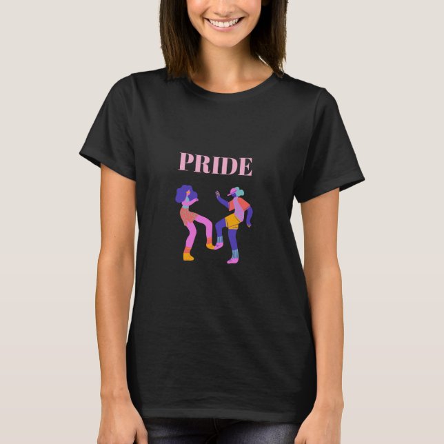 Fet PRIDE Dansing Figurer Colorful Women's T Shirt (Framsida)