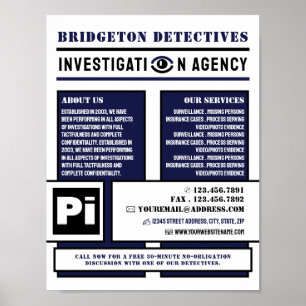 Fet Private Öga, privatdetektiver Poster