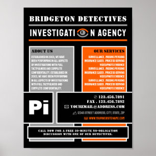 Fet Private Öga, privatdetektiver Poster