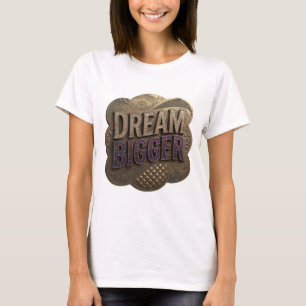 Fet Purple DRÖM STÖRRE Slogan T-shirt