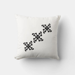 Fet Q speglad Modern Svart och Vit Kudde