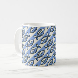 Fet rästoxfisk (blå dekorativ kudde) kaffemugg