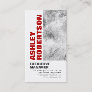 Fet Red Grått White Modern Professionell-minimalis Visitkort