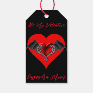 Fet Red Heart Valentines Personlig Presentetikett
