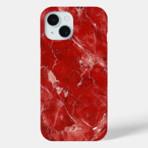 Fet Red Marble Phone Case med Striking Veins