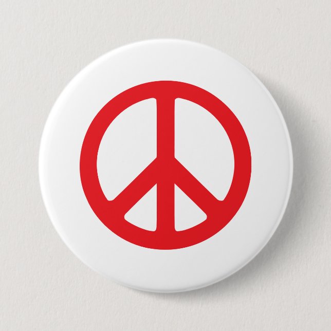 Fet Red Peace-knappar - Strecksymbol Knapp (Framsida)