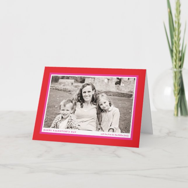 Fet Red Ram Valentine Day Photo Card Helgkort (Framsida)