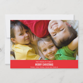 Fet Red Ribbon-julkort Julkort