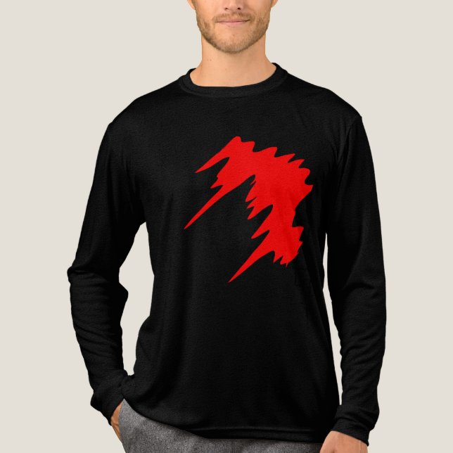 Fet Red Slash Graphic T-Shirt - Edgy Streetwear D (Framsida)