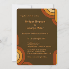 Fet Retro 1970-talet Bröllop Inbjudningar