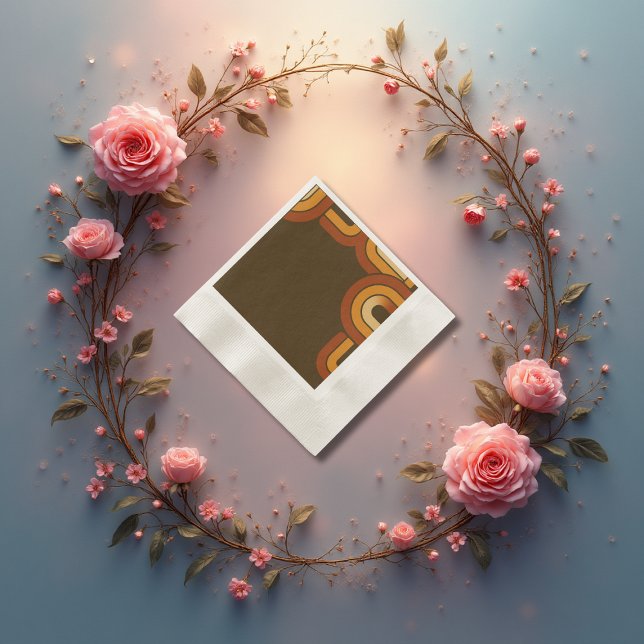 Fet Retro 1970-talet Bröllop Pappersservett (Skapare uppladdad)