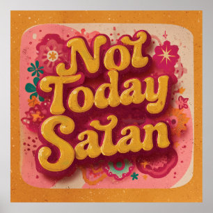 Fet Retro 70s Psychedelic-grafik Poster