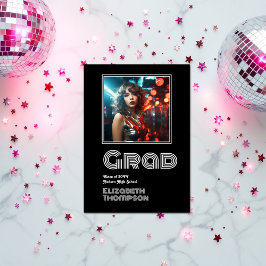 Fet Retro Disco Studenten Photo Meddelande