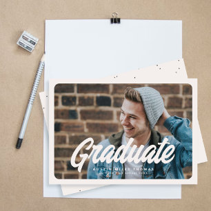 Fet Retro-fotopapport för Studenten Meddelande