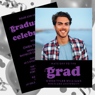 FET RETRO-HATT TILL GRAD PHOTO GRAD INBJUDAN