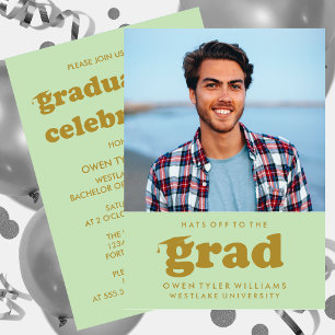 FET RETRO-HATT TILL GRAD PHOTO GRAD INBJUDAN