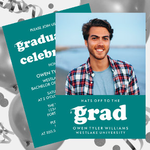 FET RETRO-HATT TILL GRAD PHOTO GRAD INBJUDAN