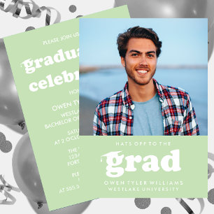 FET RETRO-HATT TILL GRAD PHOTO GRAD INBJUDAN