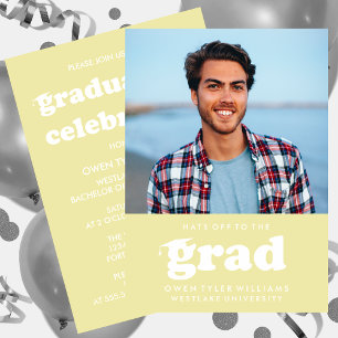 FET RETRO-HATT TILL GRAD PHOTO GRAD INBJUDAN