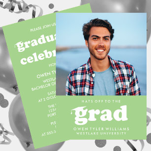 FET RETRO-HATT TILL GRAD PHOTO GRAD INBJUDAN