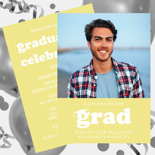 FET RETRO-HATT TILL GRAD PHOTO GRAD INBJUDAN