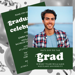 FET RETRO-HATT TILL GRAD PHOTO GRAD INBJUDAN