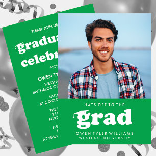 FET RETRO-HATT TILL GRAD PHOTO GRAD INBJUDAN