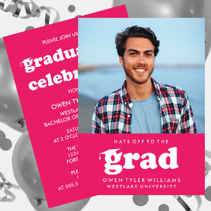 FET RETRO-HATT TILL GRAD PHOTO GRAD INBJUDAN