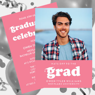 FET RETRO-HATT TILL GRAD PHOTO GRAD INBJUDAN