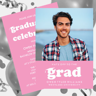 FET RETRO-HATT TILL GRAD PHOTO GRAD INBJUDAN
